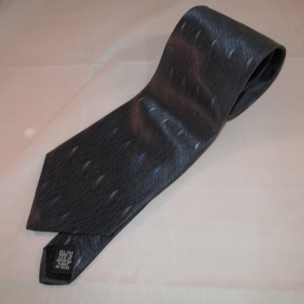 Puritan Men Necktie All Silk made in USA Navy Blue - Picture 2 of 5
